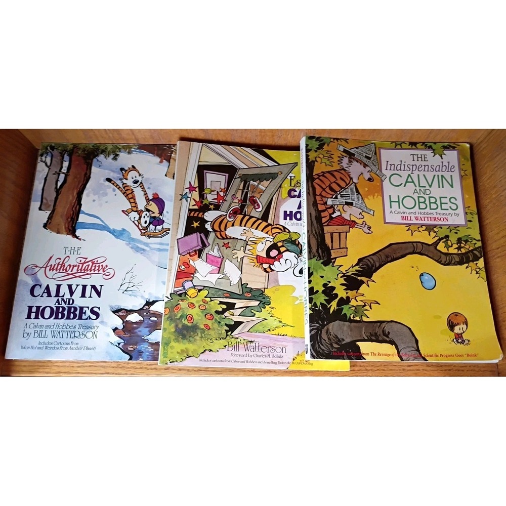 Lot of 3 Calvin & Hobbes Books - Bill Watterson Essential, Authoritative, Ind...